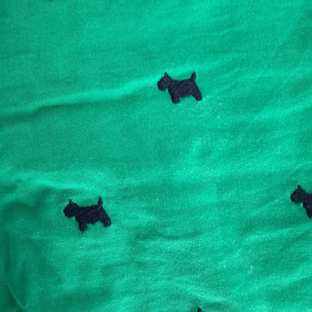 Talbots Green Women's Shorts with Scottie Dog Motif - Picture 2 of 5